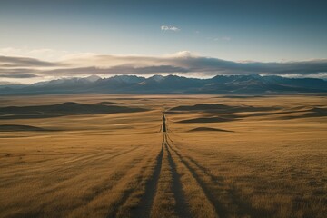 Naklejka premium Endless Journey Through Vast Plains and Scenic Environments