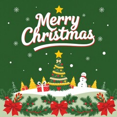 merry christmas new flyers design. christmas greeting card with christmas tree