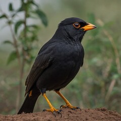 crow on the ground