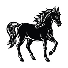 Horse silhouette vector