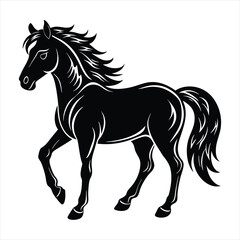 Horse silhouette vector
