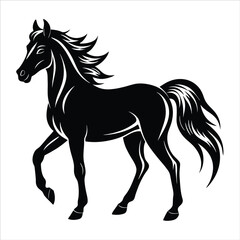 Horse silhouette vector