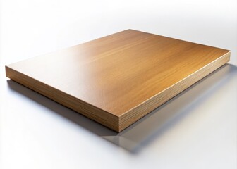 Fototapeta premium A single HDF board, positioned at a 45-degree angle, with a subtle gradient effect to accentuate its smooth, matte finish.