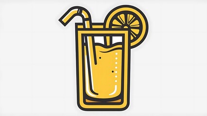 Obraz premium Lemonade Vector Thick Line Filled Colors Icon For Personal And Commercial Use
