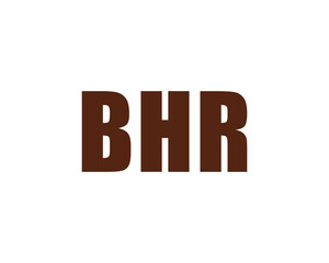 BHR Logo design vector template. BHR