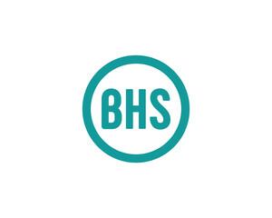 BHS logo design vector template. BHS