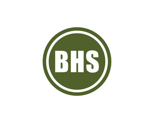 BHS logo design vector template. BHS