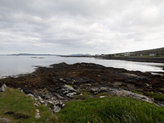 Colonia de focas de Berneray, North Uist, Islas Hébridas, Escocia, Reino Unido