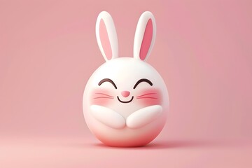 Fototapeta premium Cute Vintage Bunny Character Badge Logo