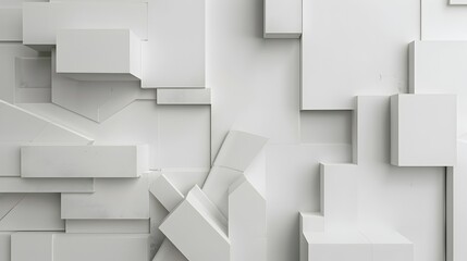 Minimalist Cubist Notepad on Clean White Background with Text Space