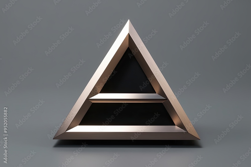 Poster next generation metallic surface design in ethereal triangular shape