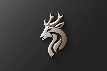 Naklejka premium Elegant Animal Logo with Refined and Simple Design