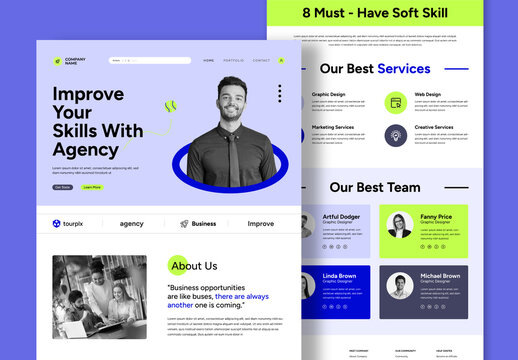 Creative Agency Landing Page Layout