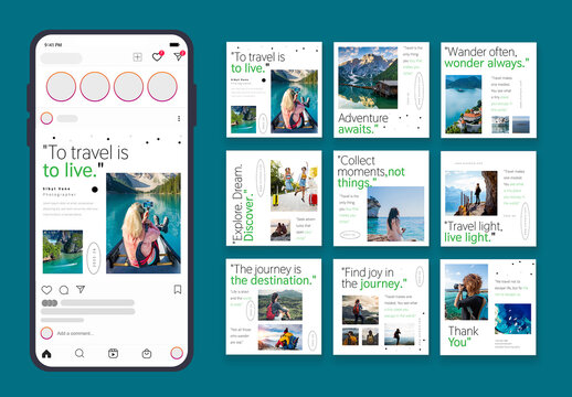 Travel Social Media Post Layout