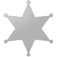 silver sheriff star badge