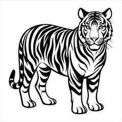Fototapeta premium tiger silhouette vector