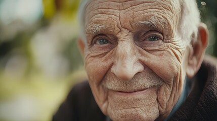 138. An elderly person conveying gratitude with a warm, appreciative smile