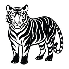 tiger silhouette vector