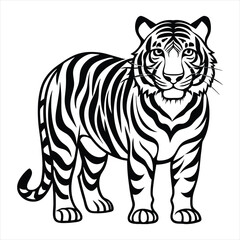 tiger silhouette vector