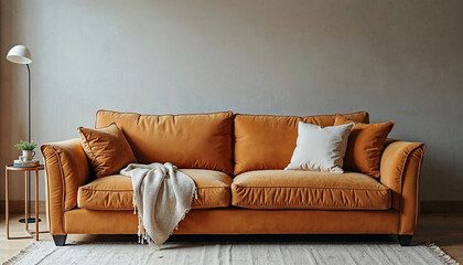 sofa and pillows