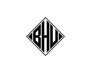 BHU Logo design vector template. BHU