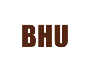 BHU Logo design vector template. BHU
