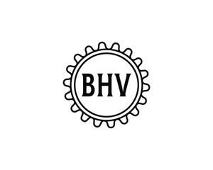 BHV logo design vector template. BHV