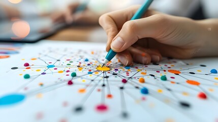 child draws paints