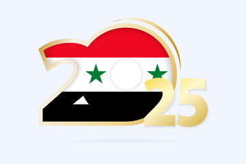 Year 2025 with Syria Flag pattern.