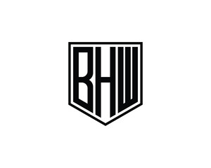 BHW logo design vector template. BHW