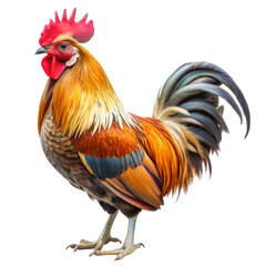 Fototapeta premium Rooster isolated on transparent background