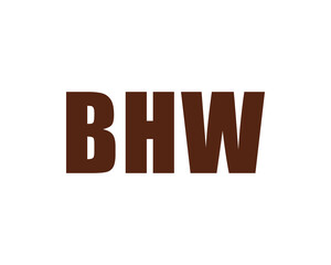 BHW logo design vector template. BHW