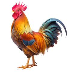 Fototapeta premium Rooster isolated on transparent background