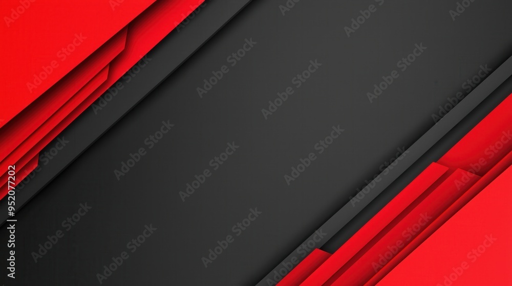 Aufkleber dynamic abstract background featuring bold red and black layers, ideal for modern design projects an