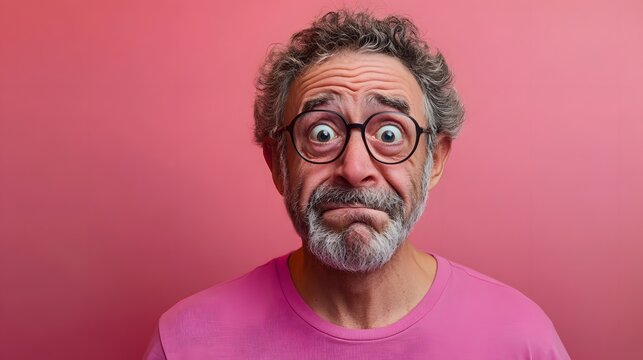 109. A middle-aged person conveying embarrassment with a blushing face and awkward smile