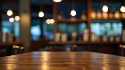 Fototapeta premium coffee bar blurred background with bokeh