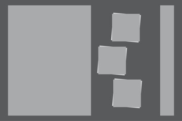 Photo Frame Collage Grid Vector Template, Empty Mood Board Image Album Template, Photography Design Layouts And Minimalist Mockup.