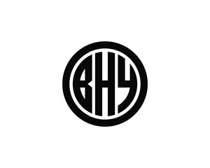 BHY logo design vector template. BHY