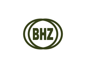 BHZ logo design vector template. BHZ