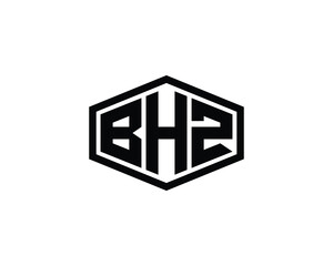 BHZ logo design vector template. BHZ