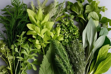 Obraz premium Lush Green Foliage and Nature's Abundant Flora