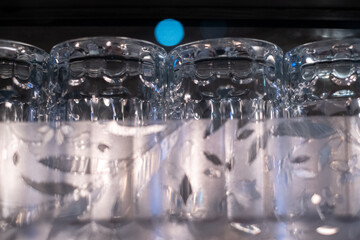 Stacks of drinking glass