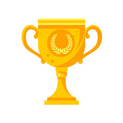 Gold cup, trophy, victory - vector illustration