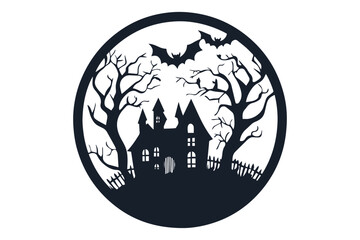Halloween witch house sign