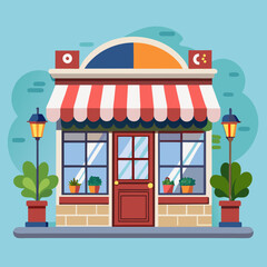 Obraz premium A cute little adorable French vintage storefront