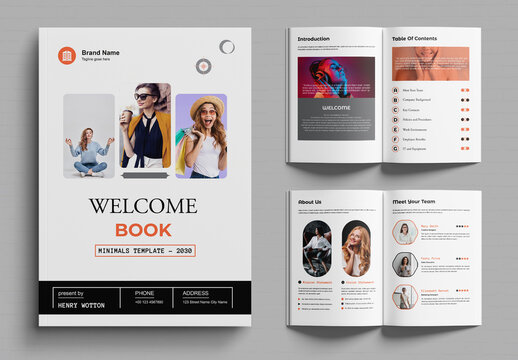 Welcome Book Brochure Template Layout