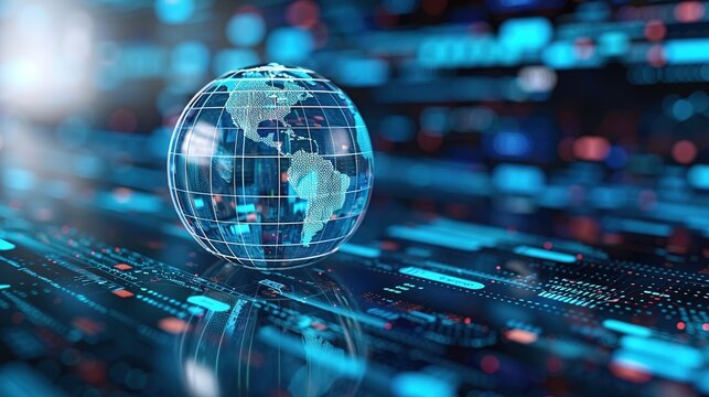 Stunning Internet Concept Picture of Global Business: A Dynamic Vision of Worldwide Connectivity. Showcasing the Power and Reach of Digital Commerce.