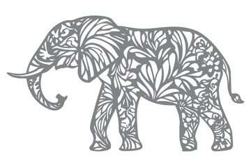 Decorative Elephant vector cut file