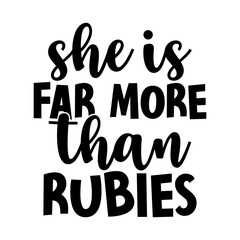 She is far more than rubies