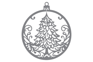 Fototapeta premium Christmas ball vector cut file